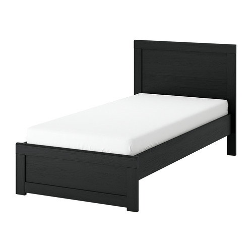 FÅGELFJÄLLET - bed frame, black oak effect/Lönset, Single | IKEA Hong Kong and Macau - E1009640_S4
