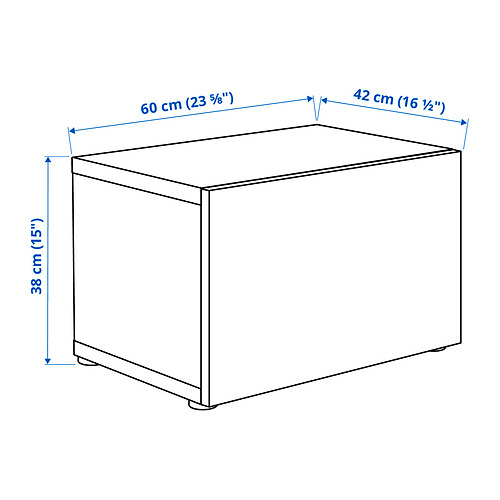 BESTÅ shelf unit with glass door