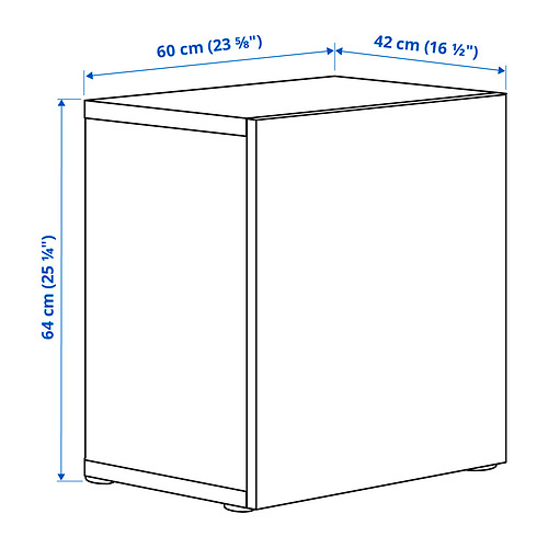 BESTÅ shelf unit with glass door