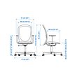 FLINTAN office chair with armrests