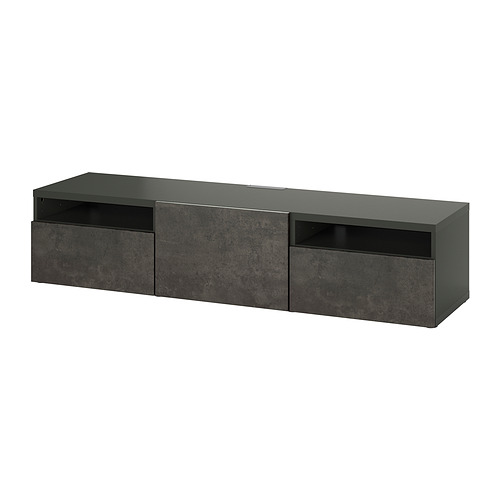 BESTÅ TV bench with drawers and door