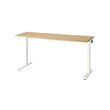 oak veneer/white