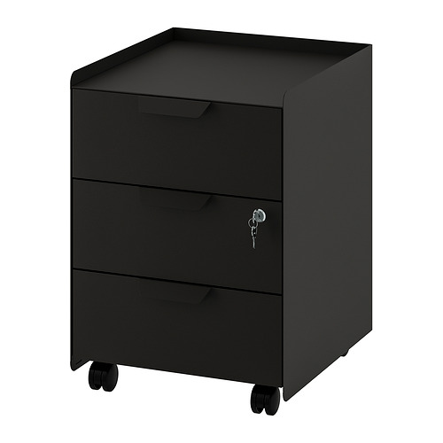 TROTTEN drawer unit w 3 drawers on castors