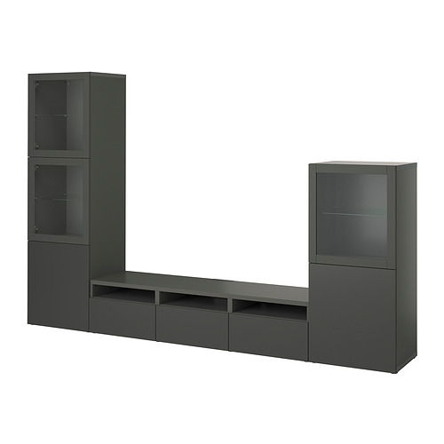 BESTÅ TV storage combination/glass doors