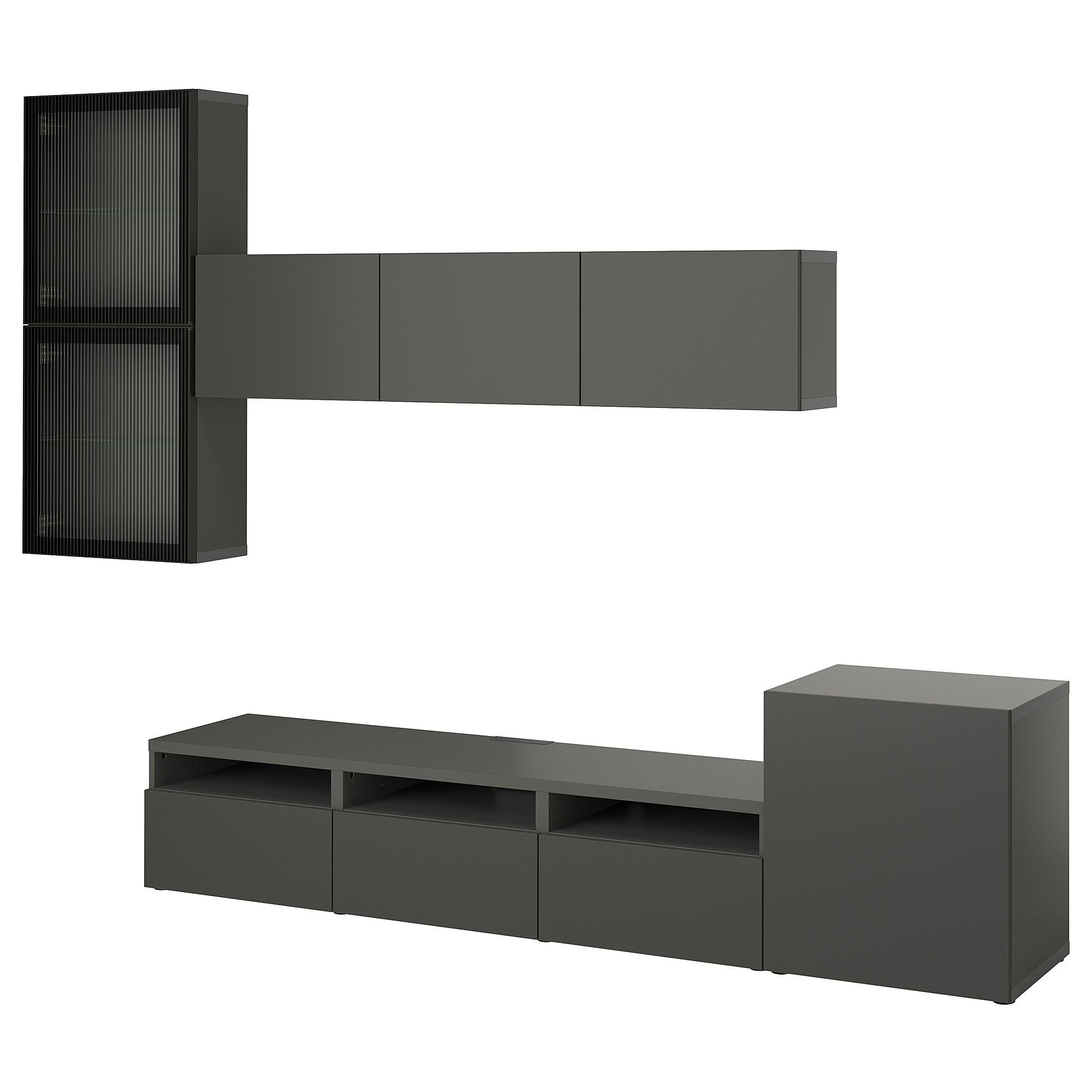 BESTÅ TV storage combination/glass doors