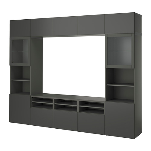 BESTÅ TV storage combination/glass doors