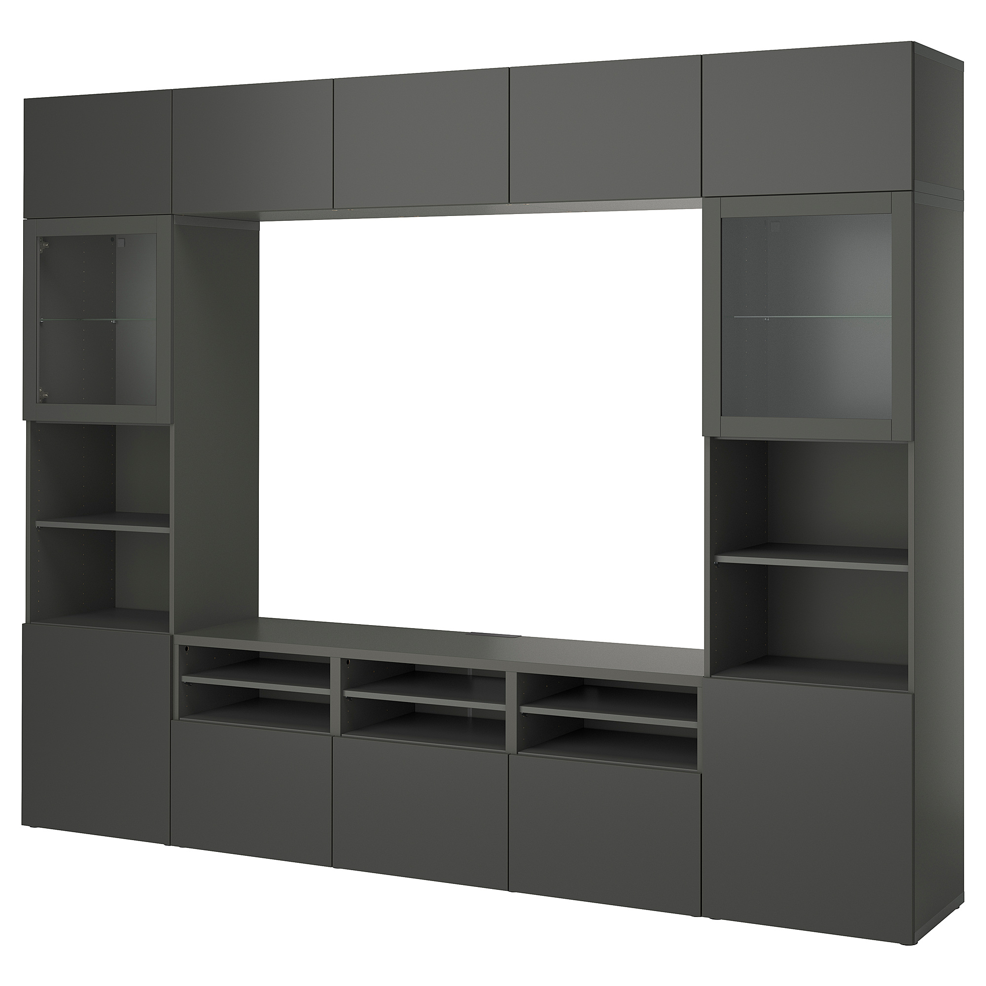 BESTÅ TV storage combination/glass doors