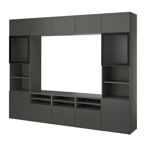 BESTÅ TV storage combination/glass doors