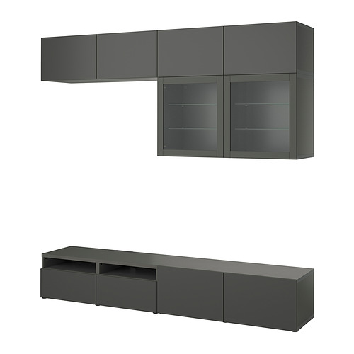 BESTÅ TV storage combination/glass doors