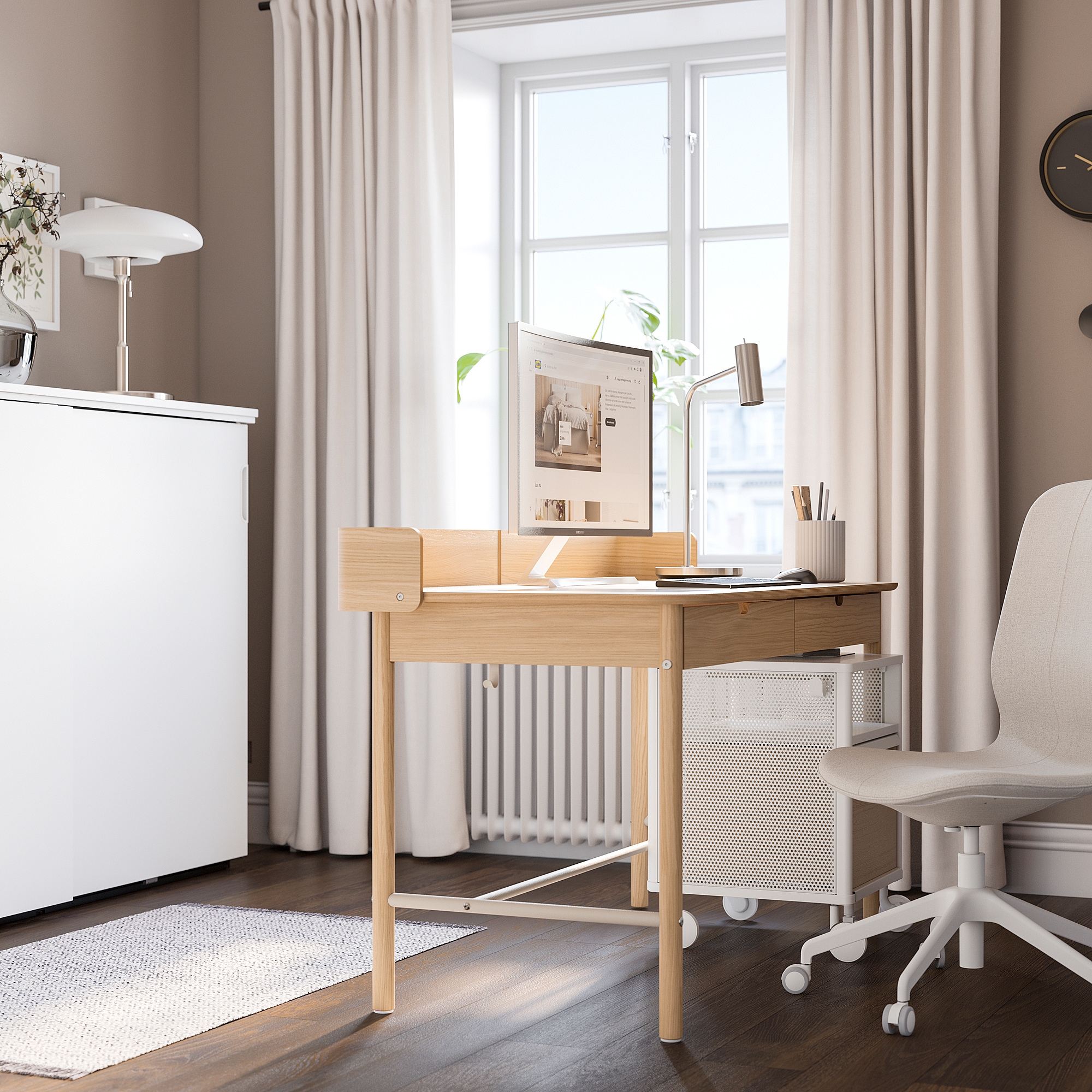IKEA RIDSPÖ ナチュラルオークデザインデスク 140x70cm RIDSPÖ - desk, oak, 140x70 cm | IKEA Hong Kong and Macau