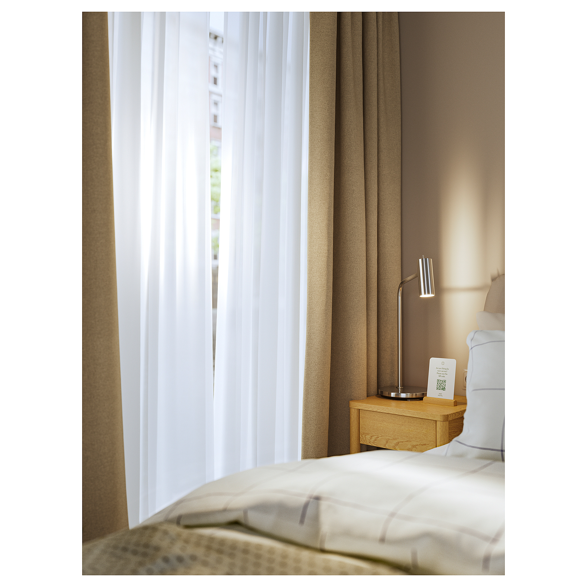 ROSENMANDEL room darkening curtains, 1 pair
