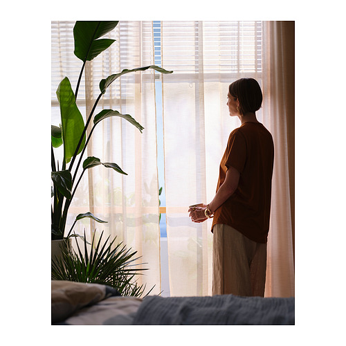 HÄLLEBRÄCKA sheer curtains, 1 pair