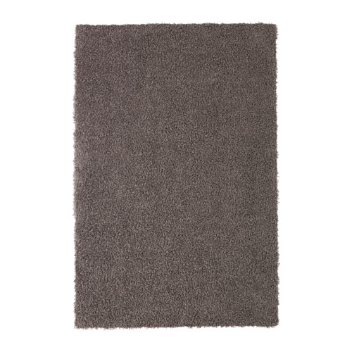 HÖJERUP rug, high pile, 120x180 cm, grey-brown
