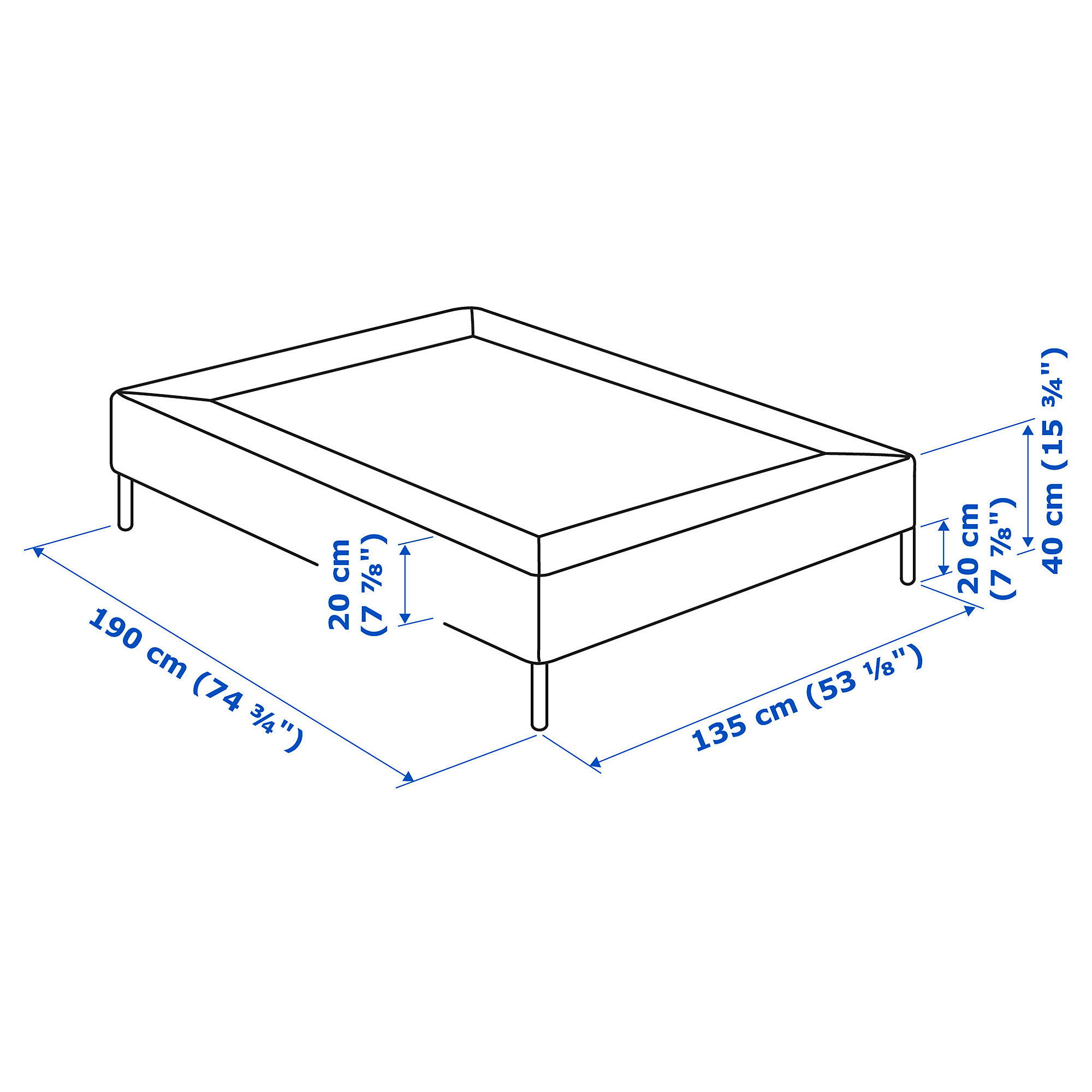 LYNGÖR slatted mattress base
