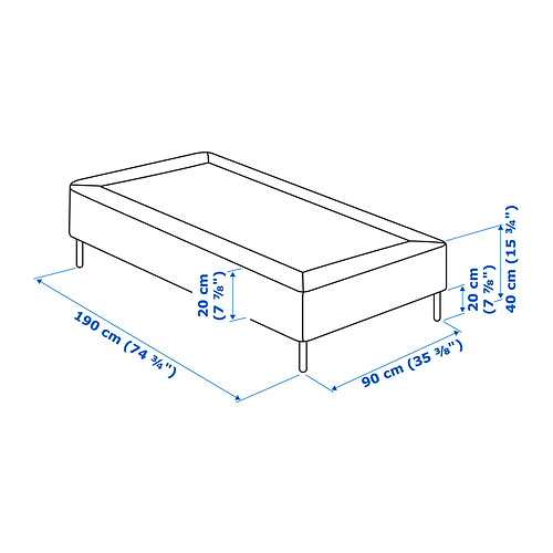 LYNGÖR slatted mattress base