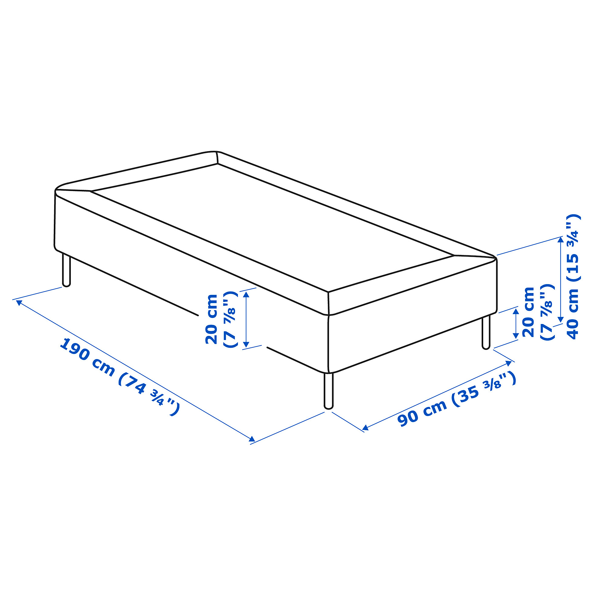 LYNGÖR slatted mattress base