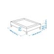 LYNGÖR slatted mattress base with legs