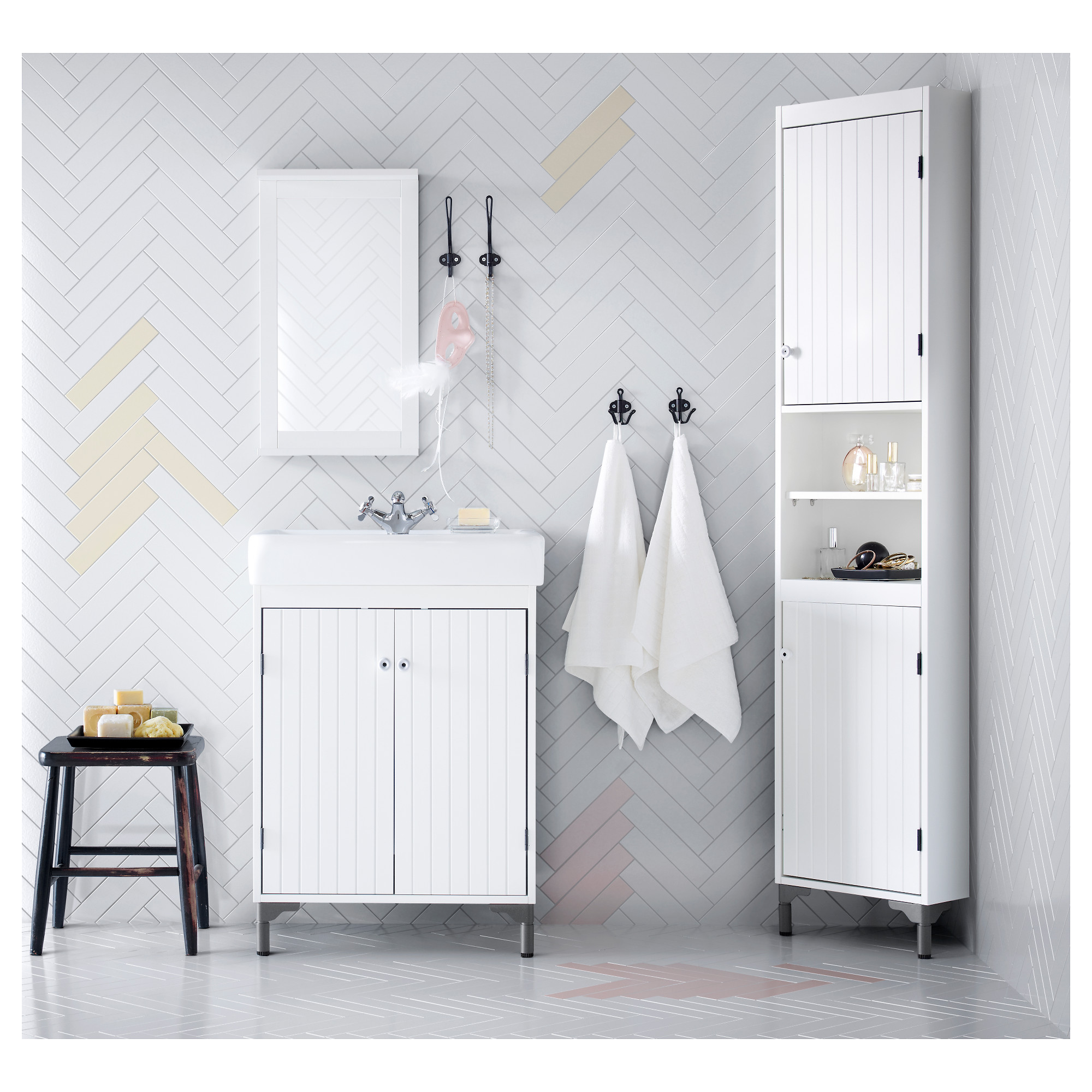 Silveran Wash Basin Cabinet With 2 Doors White Ikea Hong Kong