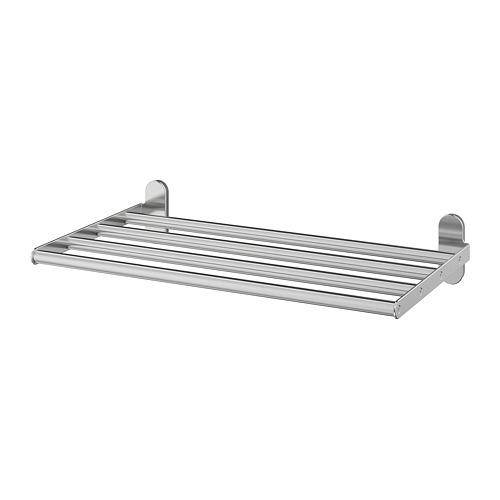 BROGRUND wall shelf with towel rail