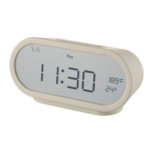 RÖDSTRÄFSE - alarm clock with hygro-/thermometer, beige, 17x8x6 cm | IKEA Hong Kong and Macau - E1009953_S4