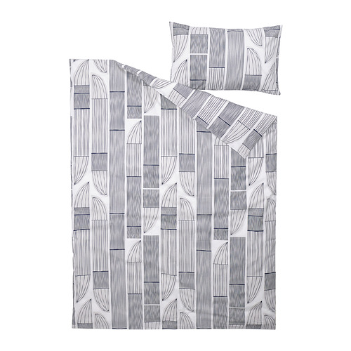 BERGKORSÖRT duvet cover and pillowcase