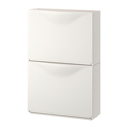 TRONES - shoe cabinet/storage, white, 52x18x39 cm | IKEA Hong Kong