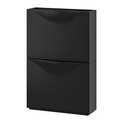 TRONES - shoe cabinet/storage, black, 52x18x39 cm | IKEA Hong Kong