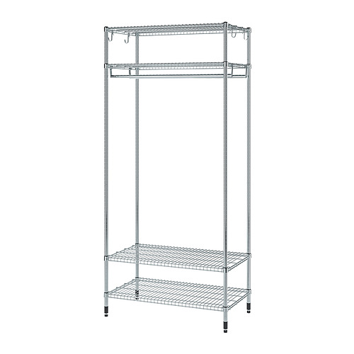 Ikea clothes rack with shelves sale