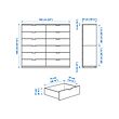 NORDLI chest of 12 drawers