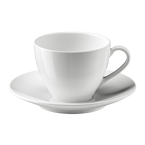 VÄRDERA coffee cup and saucer