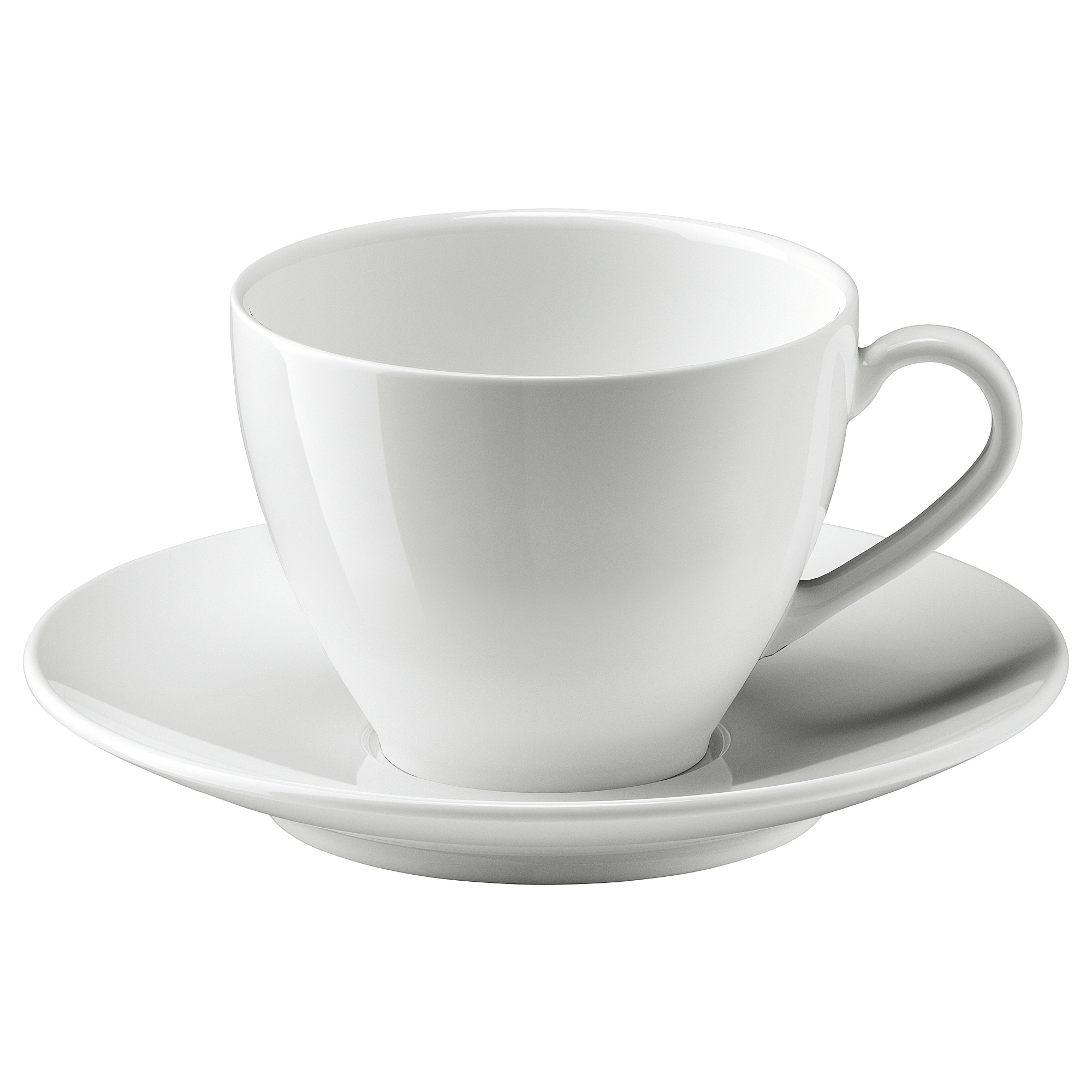 VÄRDERA coffee cup and saucer, white IKEA Hong Kong and Macau