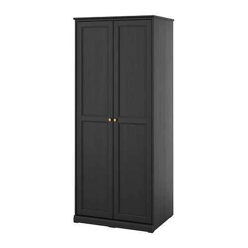 FÅGELFJÄLLET - 雙門衣櫃, 黑色 橡木紋, 82x60x194 厘米 | IKEA 香港及澳門 - E1009985_S4