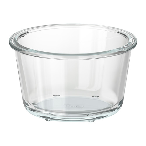 IKEA 365+ food container, round/glass, 600 ml