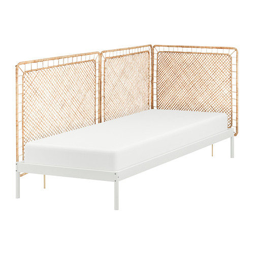 VEVELSTAD bed frame with 3 headboards