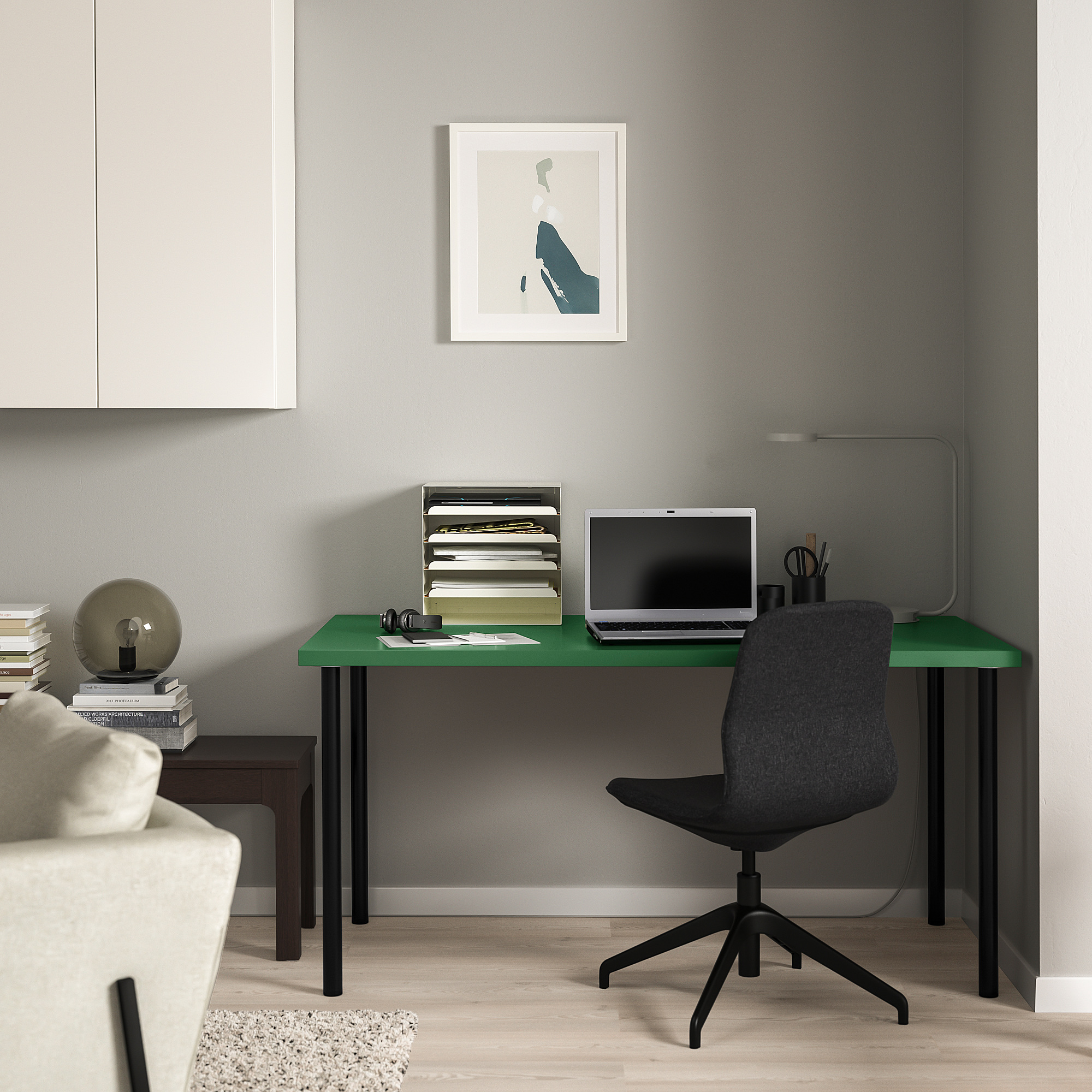 ADILS/LINNMON table, green/black IKEA Hong Kong and Macau