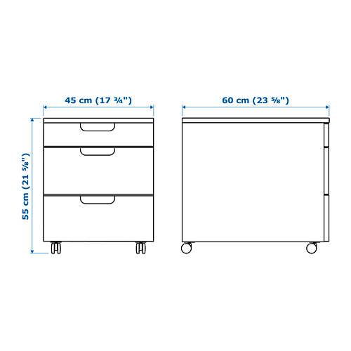 GALANT drawer unit on castors