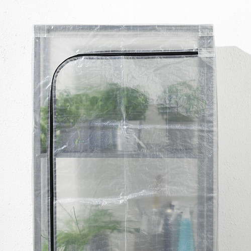 HYLLIS 層架連遮布, 60x27x140 cm, 透明