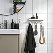 ENUDDEN wall shelf with 3 hooks