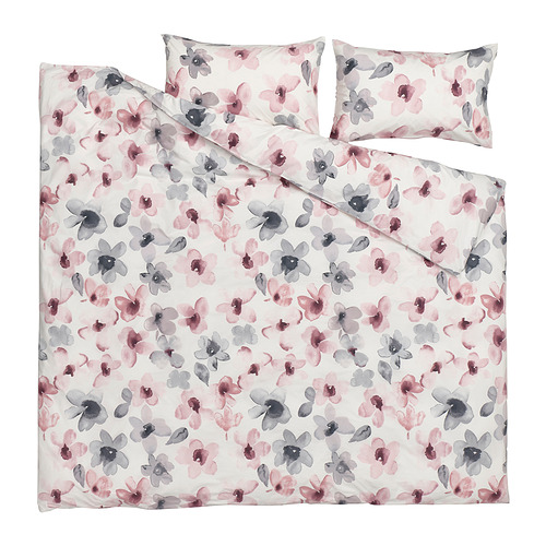 LAPPNYCKLAR duvet cover and 2 pillowcases