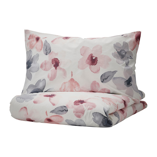 LAPPNYCKLAR duvet cover and 2 pillowcases
