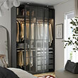 PAX/LUNDBRÄSMA wardrobe with sliding doors