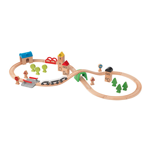 LILLABO 45-piece train set with rail