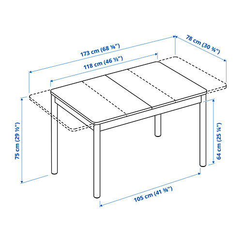 RÖNNINGE/RÖNNINGE table and 4 chairs