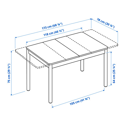 RÖNNINGE/LISABO table and 4 chairs