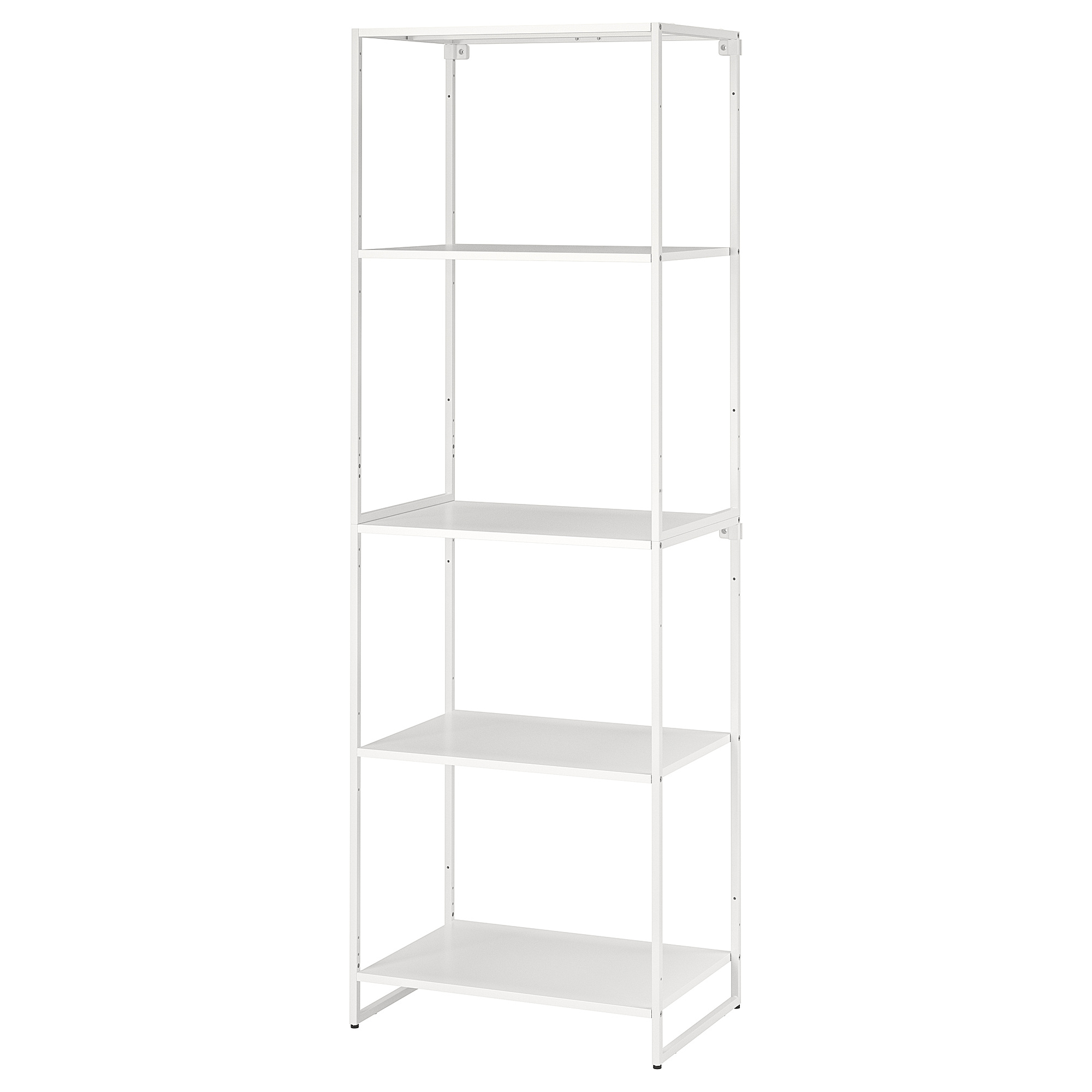 JOSTEIN - shelving unit, in/outdoor/metal white, 61x40x180 cm