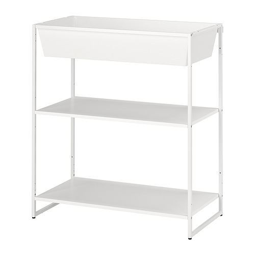 JOSTEIN shelving unit with container