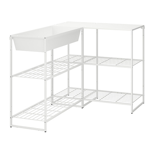 JOSTEIN shelving unit with container