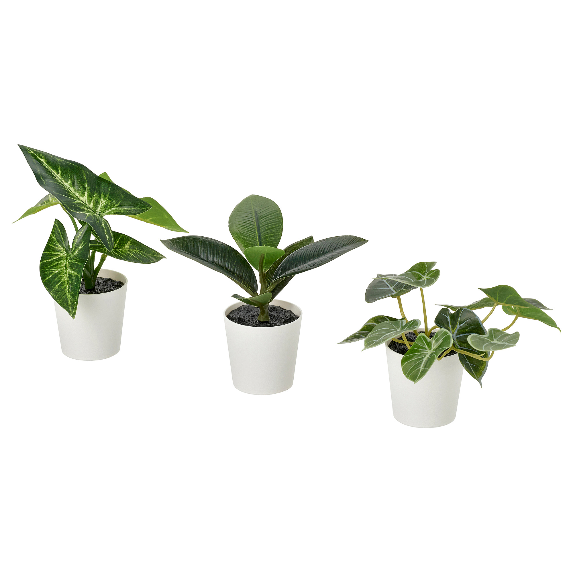 FEJKA artificial potted plant, set of 3