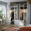 PLATSA wardrobe with 8 doors and 6 drawers