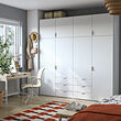 PLATSA wardrobe with 8 doors and 6 drawers